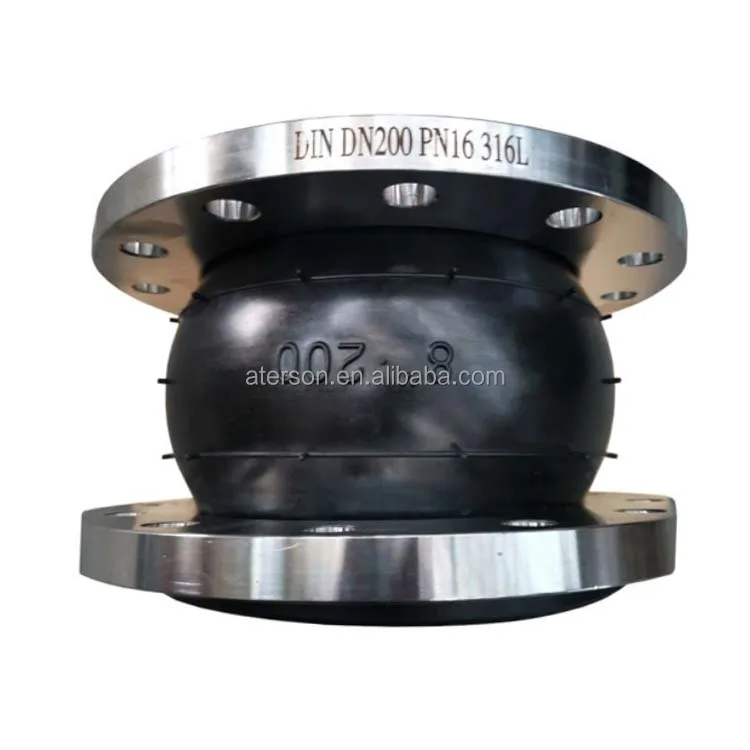 DIN Standard PN16 DN200 Single Sphere Rubber Flexible Expansion Joint for Pipe Connection
