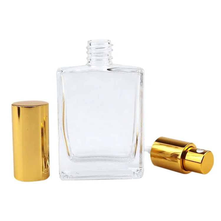 custom labels label aluminum gold press button square glass bottles for essential oils  50ml doterra essential oil spray bottle