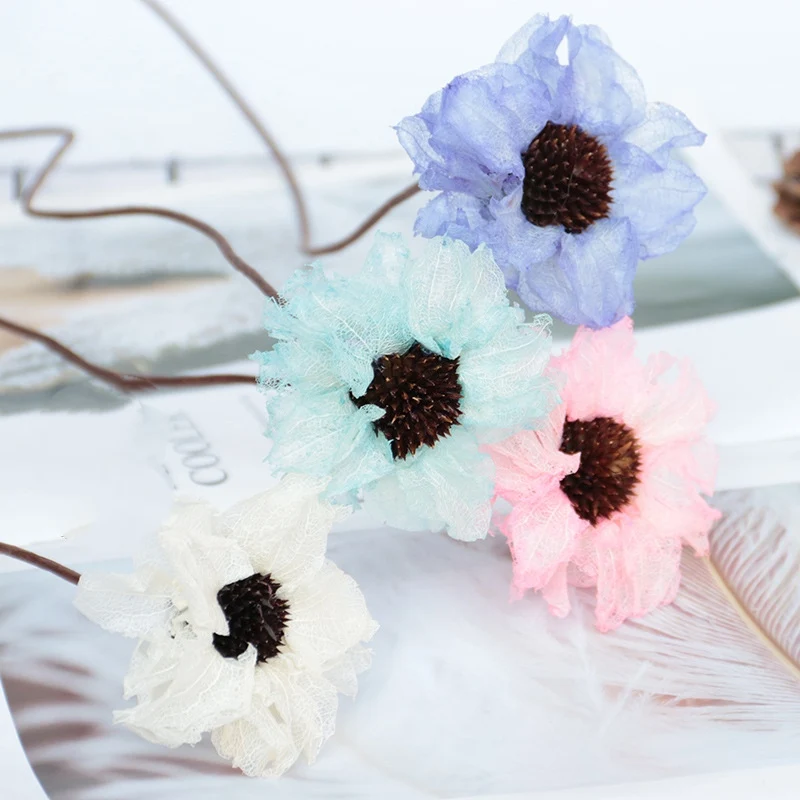 Yunnan Factory Artificial Flowers Sola Wood Flower wooden flowers for vase decoration