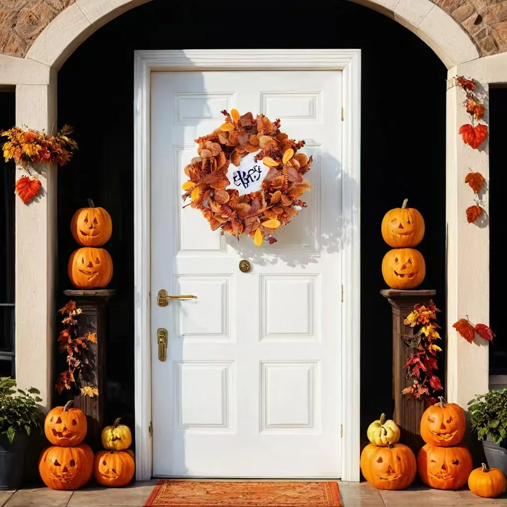 Hot Selling Autumn Artificial Rattan Vine Eucalyptus Garland Hanging Wall Door Decoration For Home Events Party