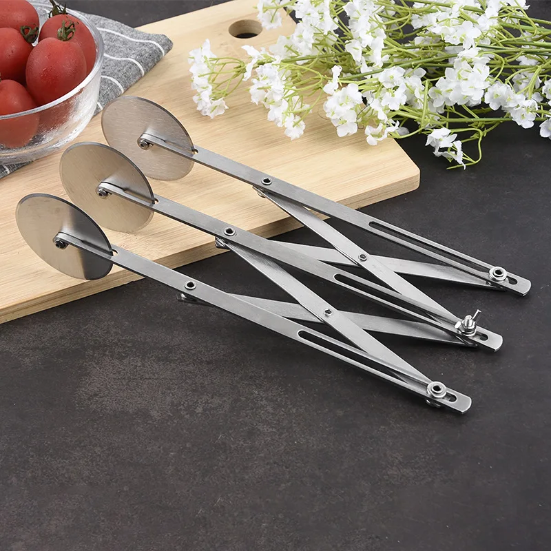 BP04 Easy Manual Operation Multi-Wheel Pastry Cutter for Fondant Cake Decorating Roller Knife Folding 7 Blade Baking Tools