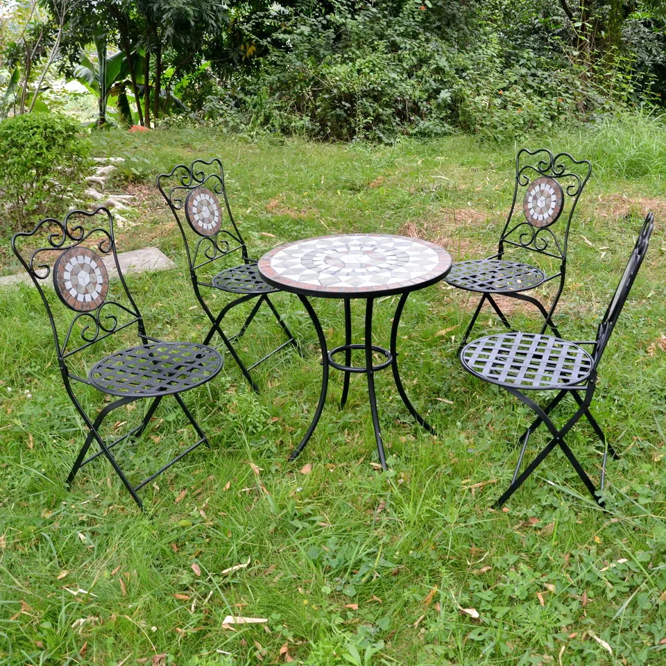 cocktail metal feet outdoor leisure small Mosaic Side Table