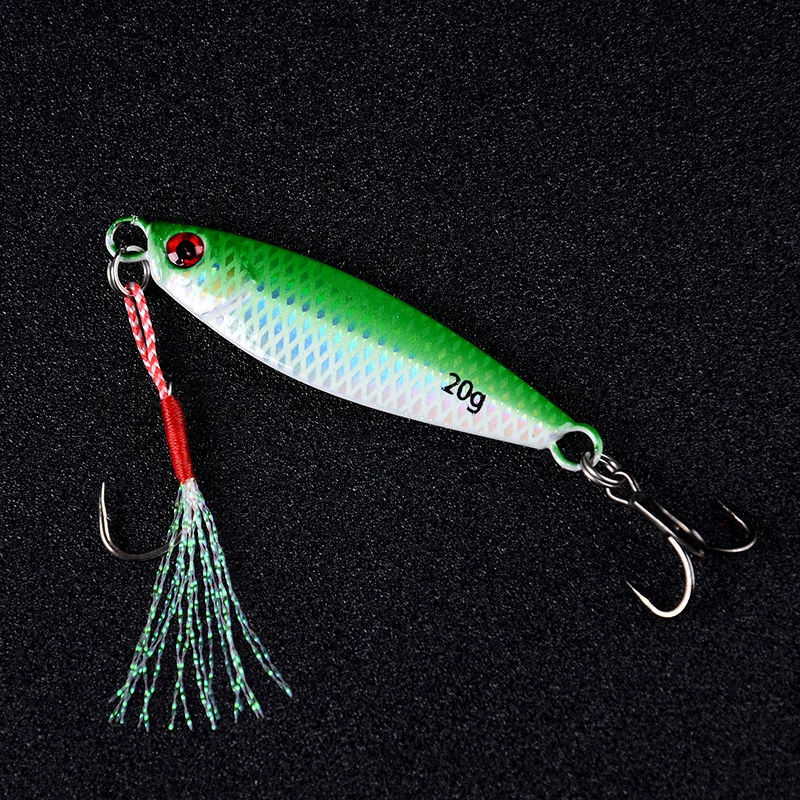 OEM 7g 10g 15g 20g 25g 30g Artificial Fishing Jigbait Lures Glow Small Jigging Lure Metal Saltwater Fishing Jigs
