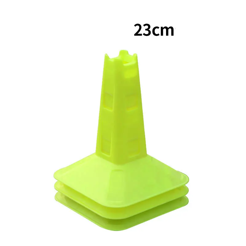 9 Inch Assorted color plastic sports cones with holes Agility cones Soccer