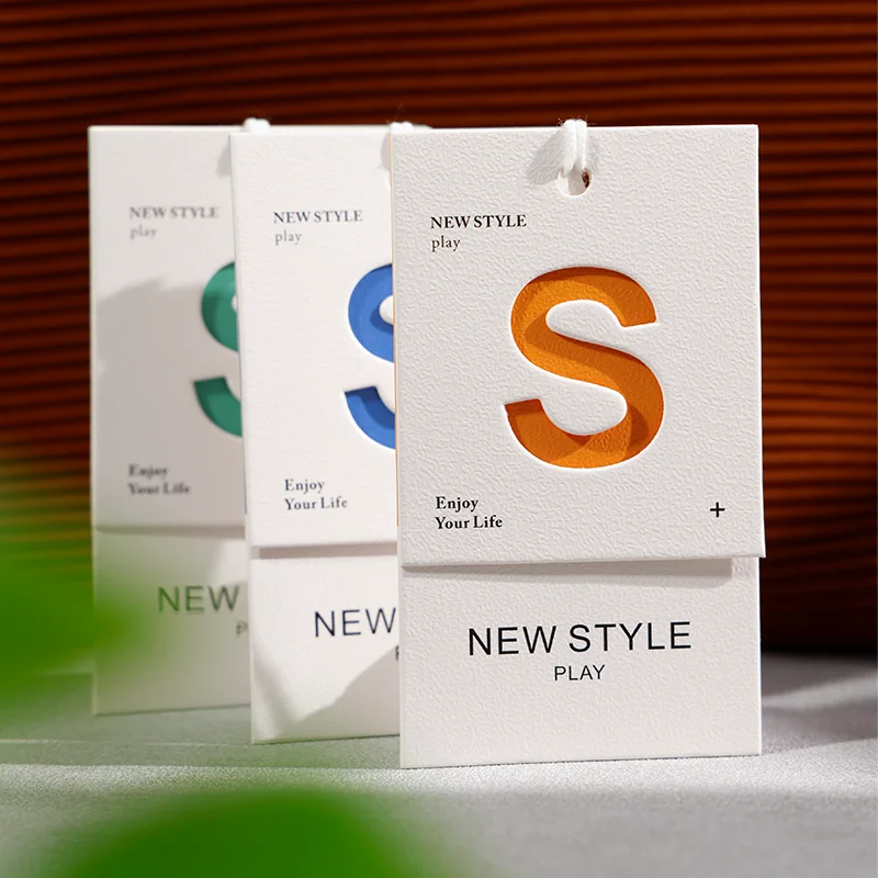 Recyclable Cotton Custom Private Brand Logo Clothing Tags for Clothes Price Tag Price Label Clothing Tags Labels Custom