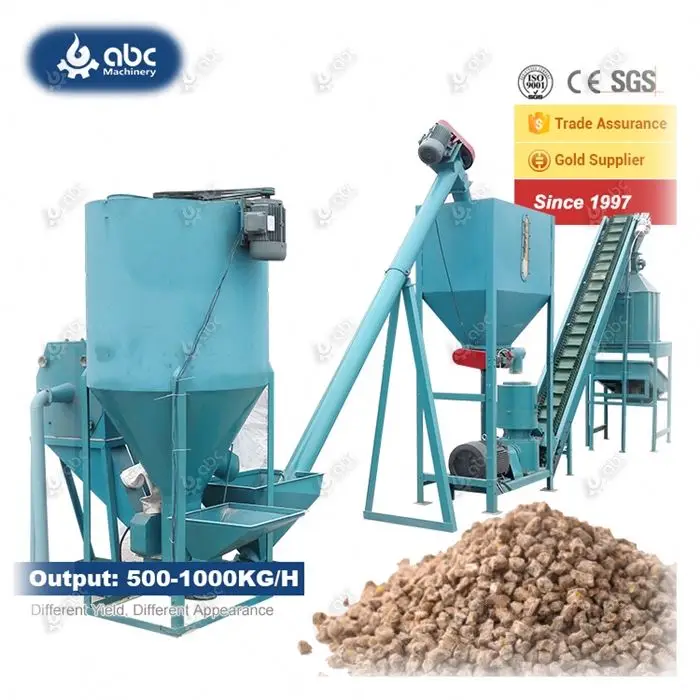 Internationally Certified Small Animal Cattle Poultry Broiler Feed Pellet Making Machine for Manufacturing Fodder,Alfalfa Grass