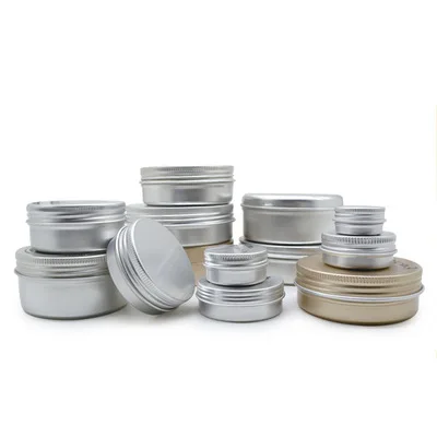 CBD aluminum jars&can with screw lid cosmetic cream jar