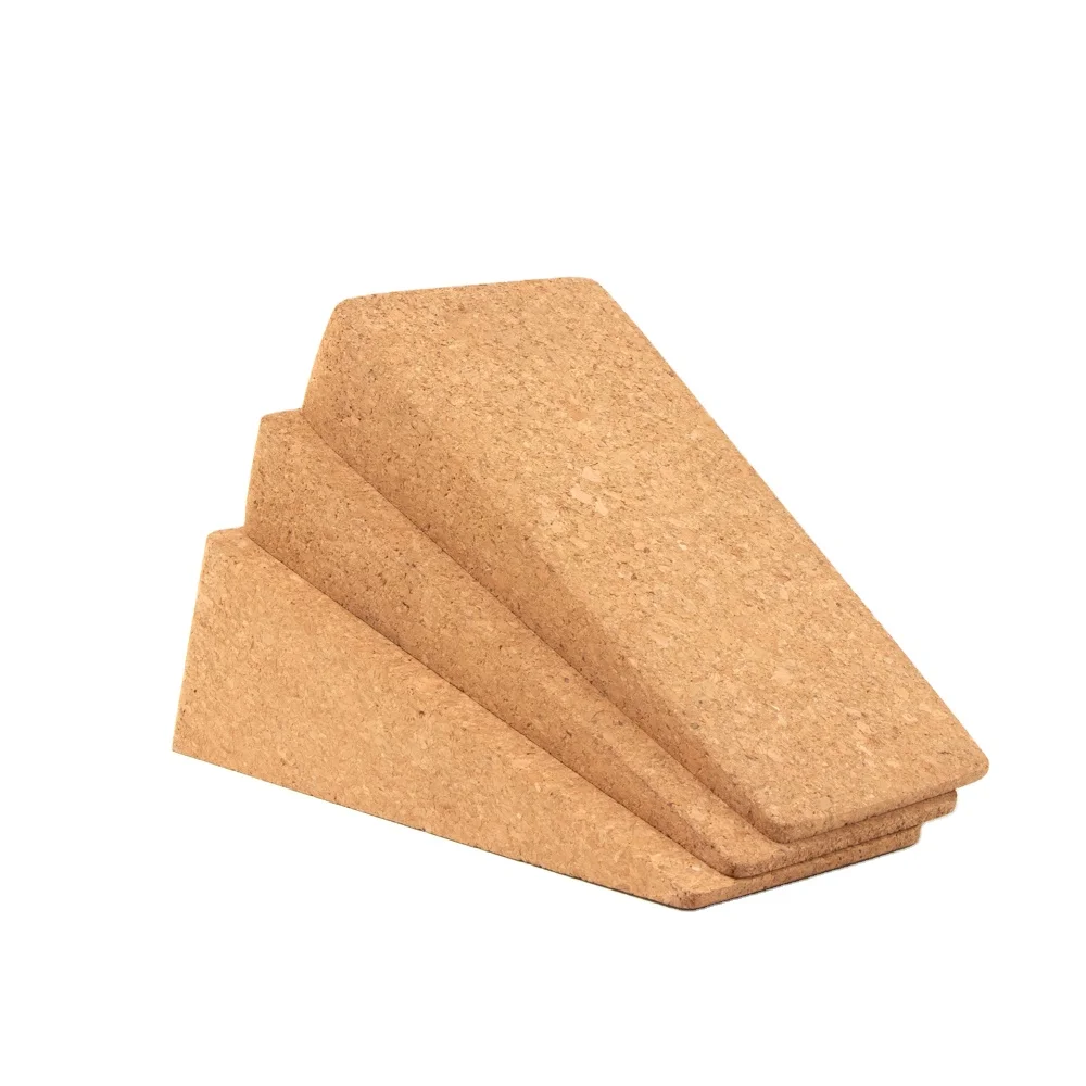 NEH 2in1 Set of 3 Cork Knee Wedge Calf Extender and Foot Stretcher for Feet, Legs and Calves Footrest Yoga Wedge Block