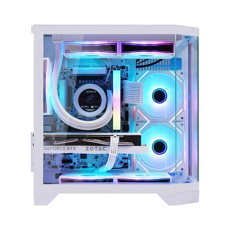 Herder Hot Sale Gamer Glass Panel Gaming PC Case Computer MATX Gaming Tower Cabinet Desktop ITX Case PC Cabinet