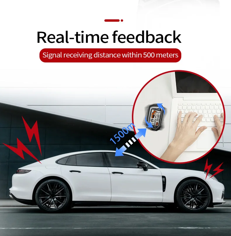 Sell Like Hot Cakes Remote Starter SPY Two  Way Car Alarm With 2 LCD Pagers Big Screen, accept OEM order