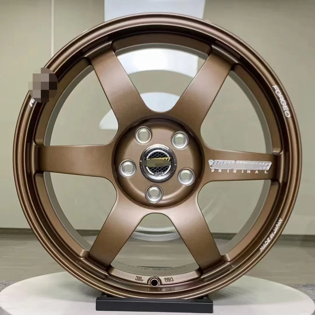 Customized Mono block  R 18 19 20 21 22 forged wheels   TE 37 Bronze color  for any car