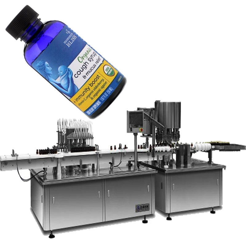 50ML Syrup Liquid Filling Capping Machine Manufacture SGGS-8 Automatic Oral Liquid Filling Machine Pharmaceutical