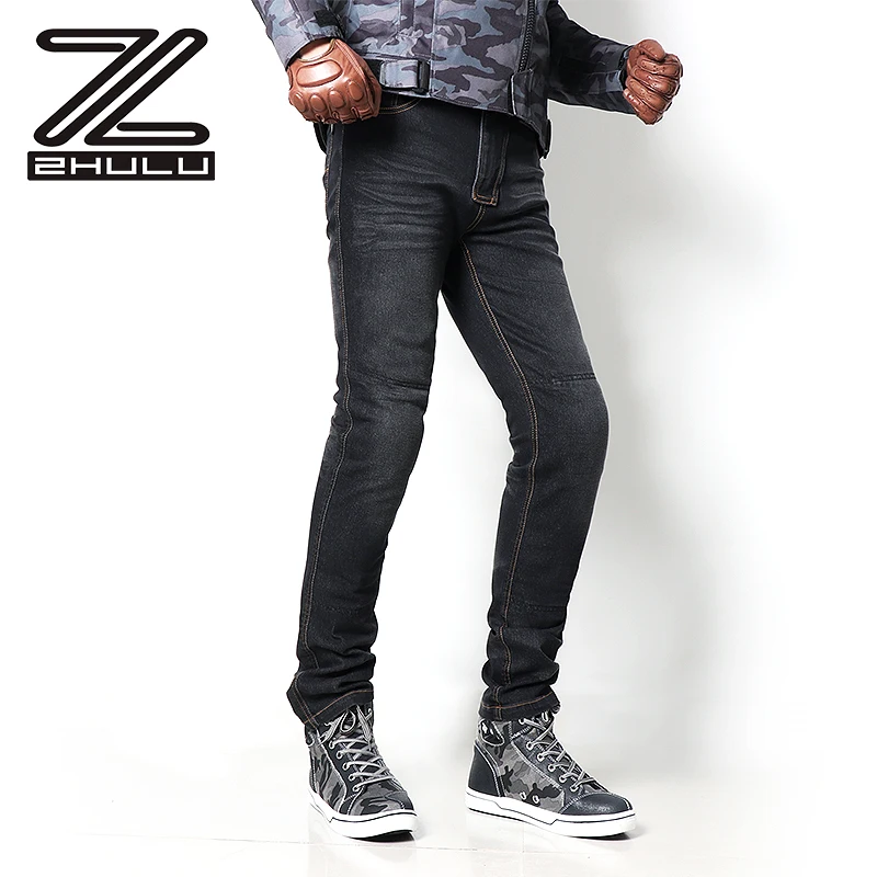 Denim Trousers High elastic Breathable Motorcycle Knee Protections Jeans