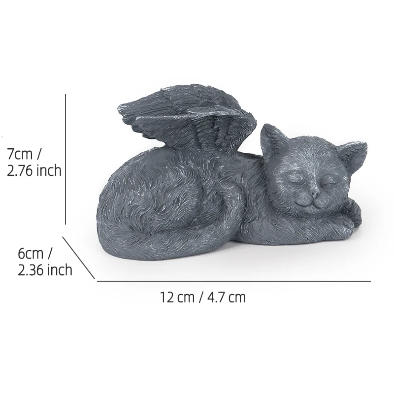 wholesale polyresin tombstone ornaments for cat angel statue monument pet memorial stone Pet Small angel monuments