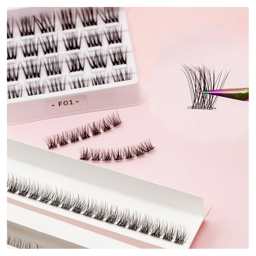Beauty Products False Lashes Wholesale Lash Extensions Supplies DIY Cluster Lashes