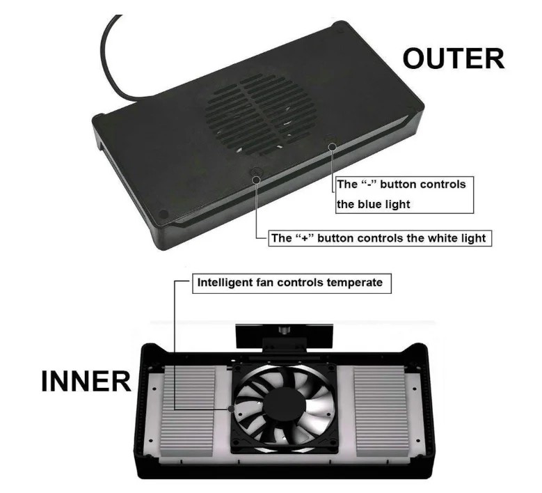 Touch Dimmable A30 Aqua Knight LED Aquarium Lights for LPS SPS Nemo