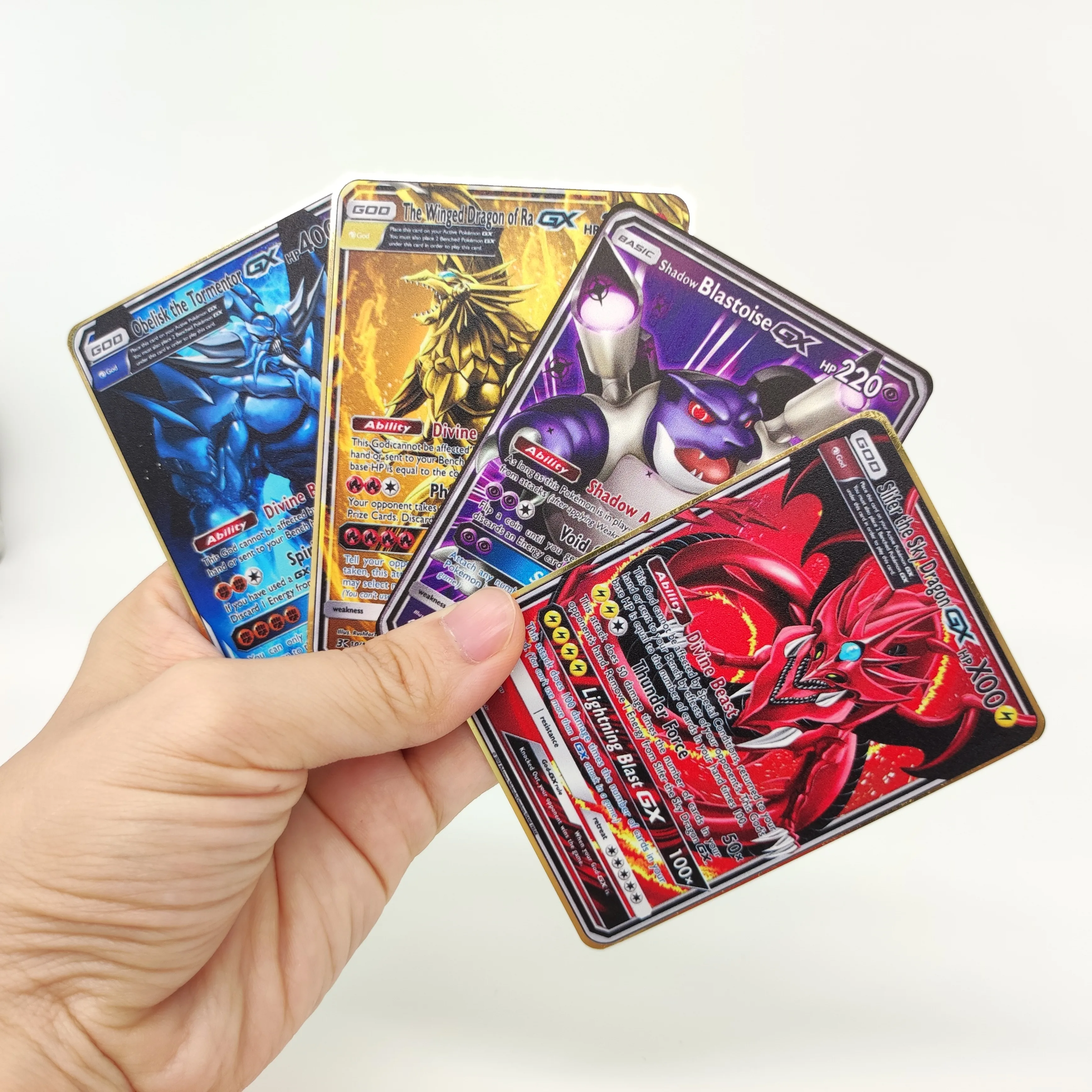 English Spanish French Wholesale Vmax GX Gold Metal Card Charizard First Edition New Transaction Card Poker Metal game card