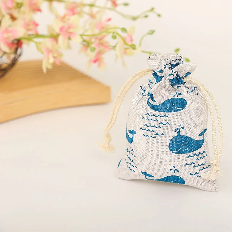 Reusable Jewelry Hemp Burlap Linen Jute Bracelet Pouch Customize Pouches For Jewlery