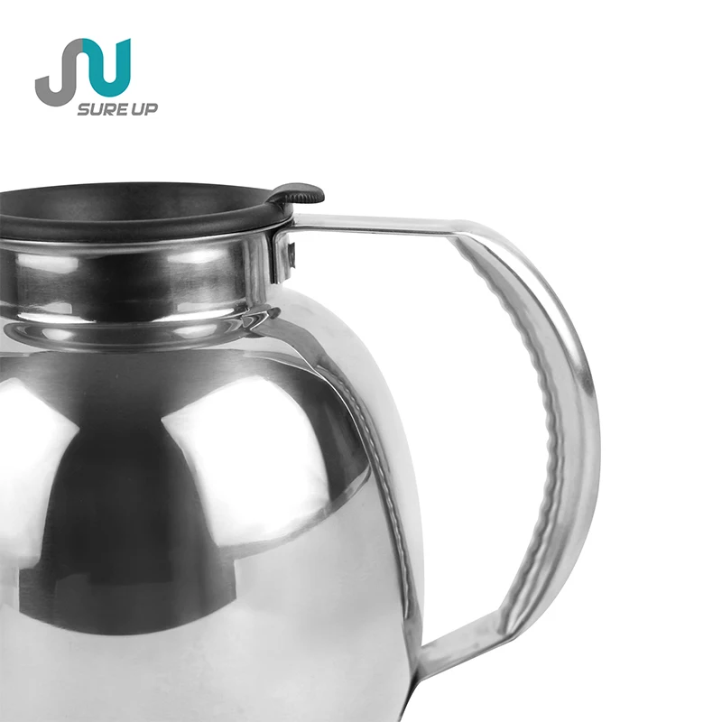 Factory Direct Stainless Steel Arabic Coffee Pot Turkish tea pot with plastic lid for airline Restaurant