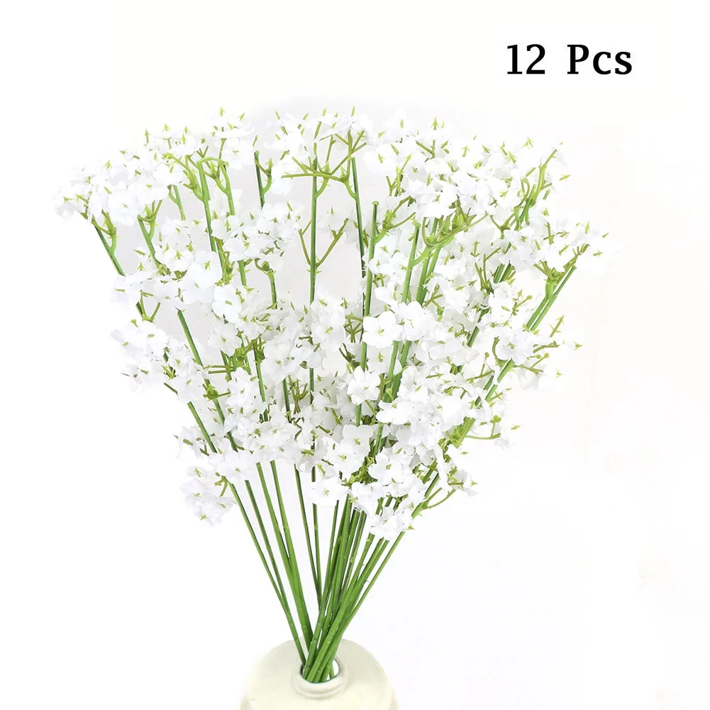 OurWarm White Babies Breath Gypsophila Flowers Artificial Gypsophila DIY Floral Bouquets Arrangement for Wedding Home Decor