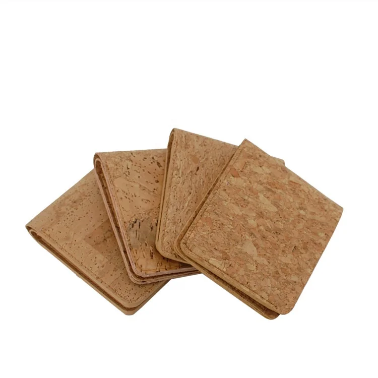 Custom Original Ecology Biodegradable Waterproof Cork Pocket Wallet made of Natural Portugal Cork