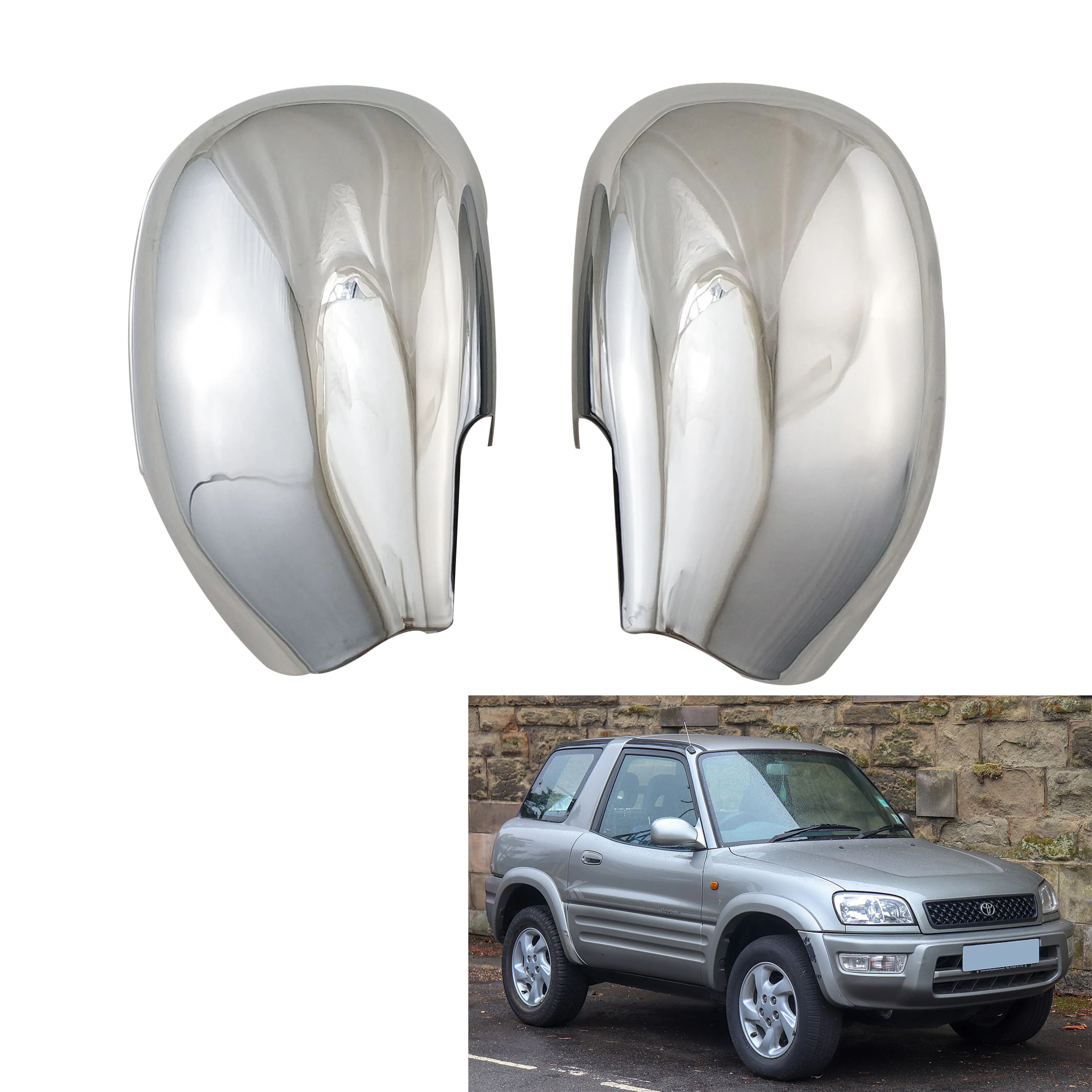 car accessories high quality ABS Car chrome Accessories  mirror trim 1996 FOR TOYOTA RAV4 door mirror cover