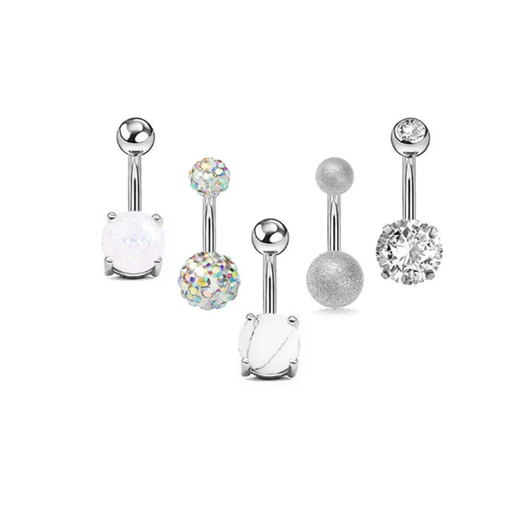 
Piercing jewelry stainless steel belly rings belly piercing Multiple shape body jewelry set 
