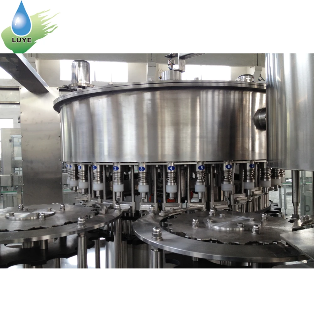 Rotary sparkling automatic Pure mineral water filling and sealing machine/plant/project