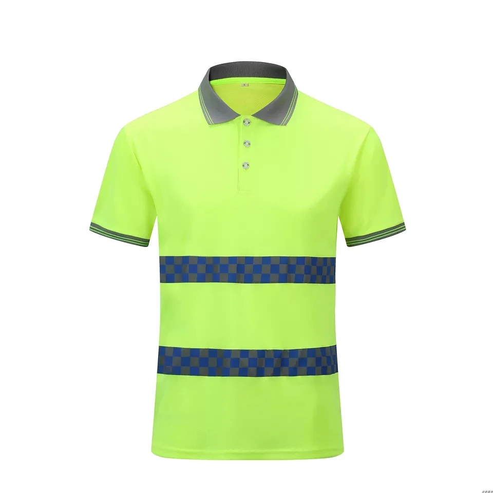 Оптовая торговля OEM мужские рубашки-поло по оптовым ценам Hi Vis Высокая viz visibleility с короткими рукавами защитная Рабочая одежда рубашка с длинным рукавом Светоотражающие Полоски ткань отводящая влагу