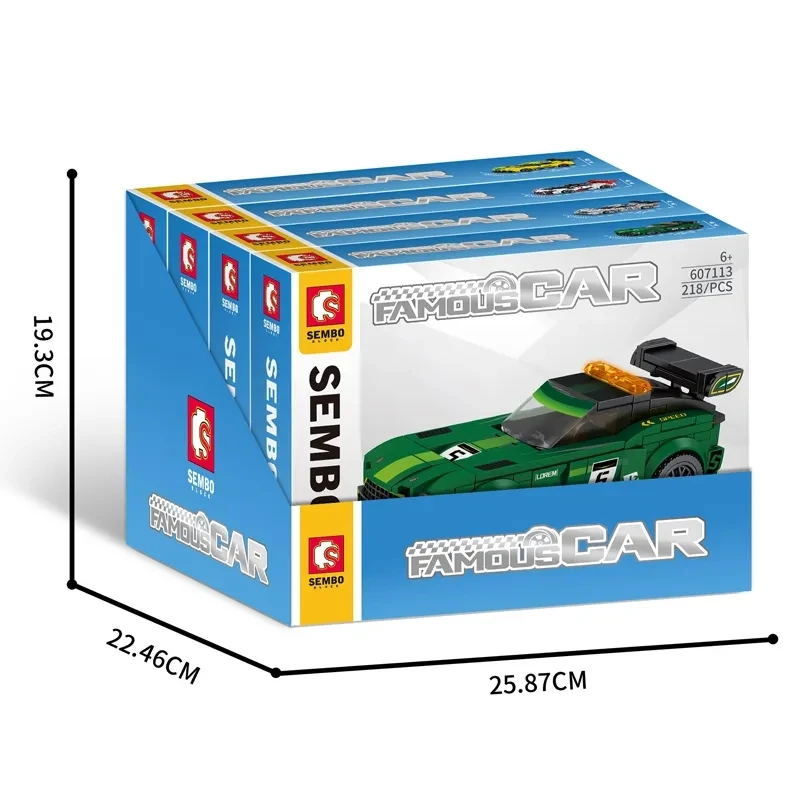 SEMBO BLOCK Famous Vehicle mini Car Bricks toys 4Pcs/Boxs Educational plastic assembling building block 607113-607116