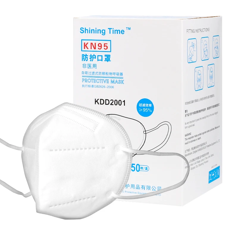 
CE certified disposable KN95 Aura Respirator Protective KN95 Face Mask high elastic earloop without stamp 