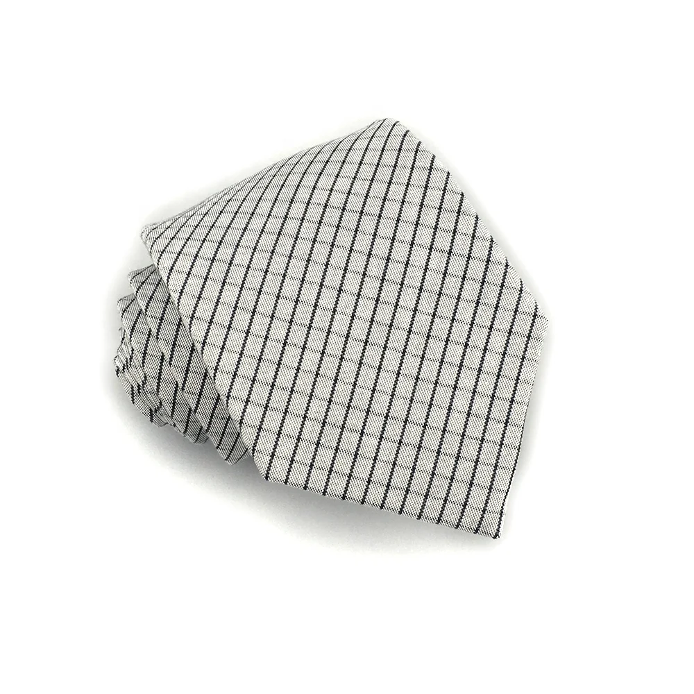 
Классические клетчатые узкие мужские галстуки в клетку серого цвета с узором в клетку ручной работы, модные повседневные мужские галстуки из 100% хлопка в клетку для жениха 
