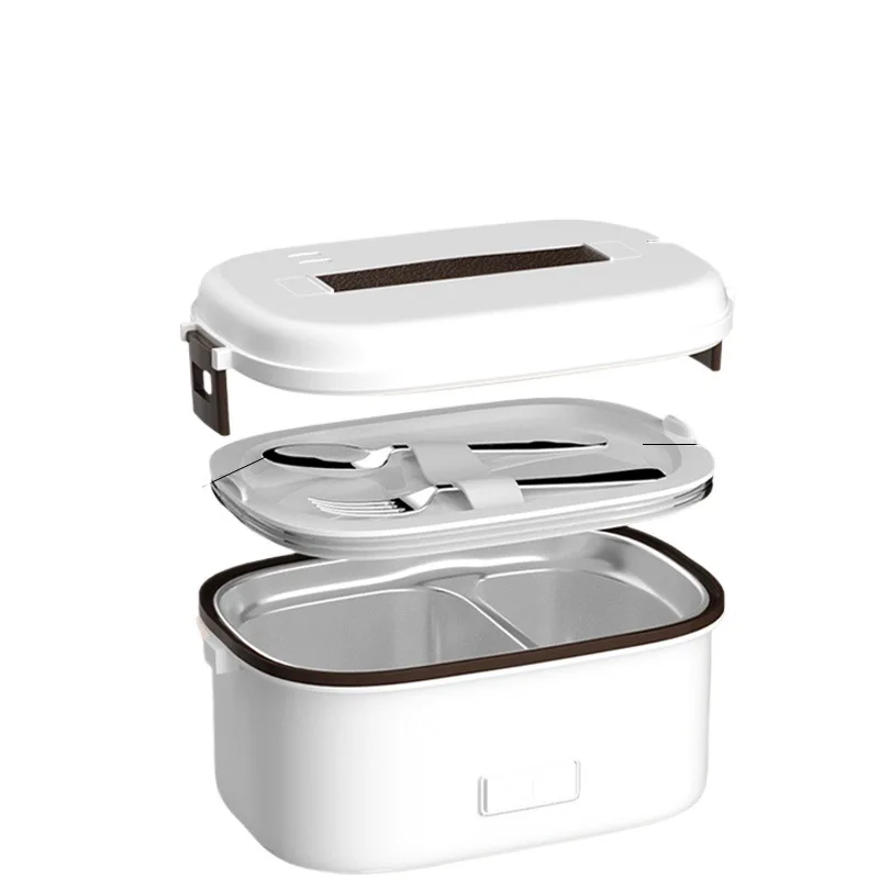 Portable Electric Heated Lunch Box  Stainless Steel Detachable  Heating Bowl Car/Truck/Office Dining Box Microwave Oven