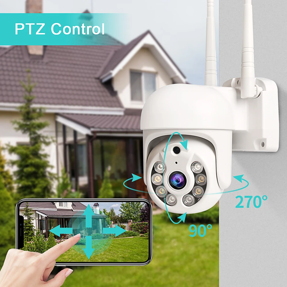 Out Door Waterproof 2Mp Mini Ip Wifi Motion Tracking Security Ptz Controller Ptz Camera