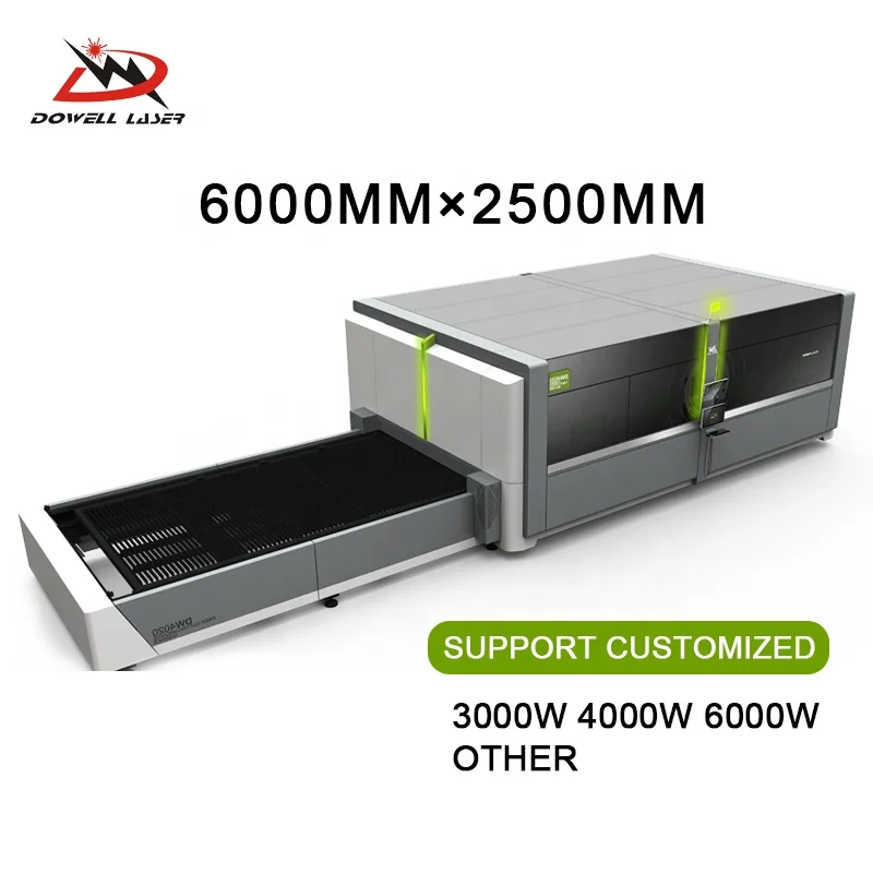 Proveedor 12kw Mesa De Intercambio Maquina Cortadora Laser De Fibra 6025 6kw Ipg Raycus Cortador Laser Para Chapa De Aluminio