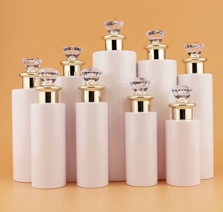 100ml~500ml Toner makeup water pure dew skin care serum lotion bath gel plastic sub-packaging bottle with Gold Cover