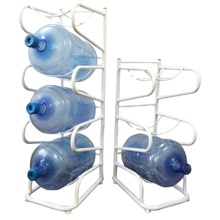Display Water Bottle Stand Rack 4 Layer Recyclable Water Stand Rack Metal Contemporary Wire 5 Gallon Warehouse Rack Customized