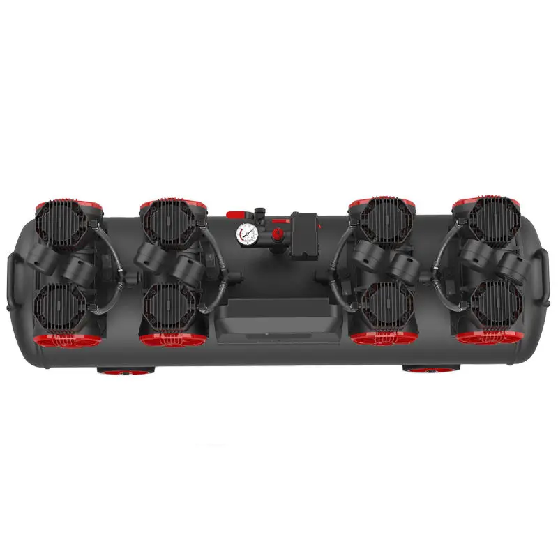 Auarita Compresseur Air Portable 750W*4 1HP*4 120L 4-cylinder Industrial Oil-free Silent Electric Air Compressor