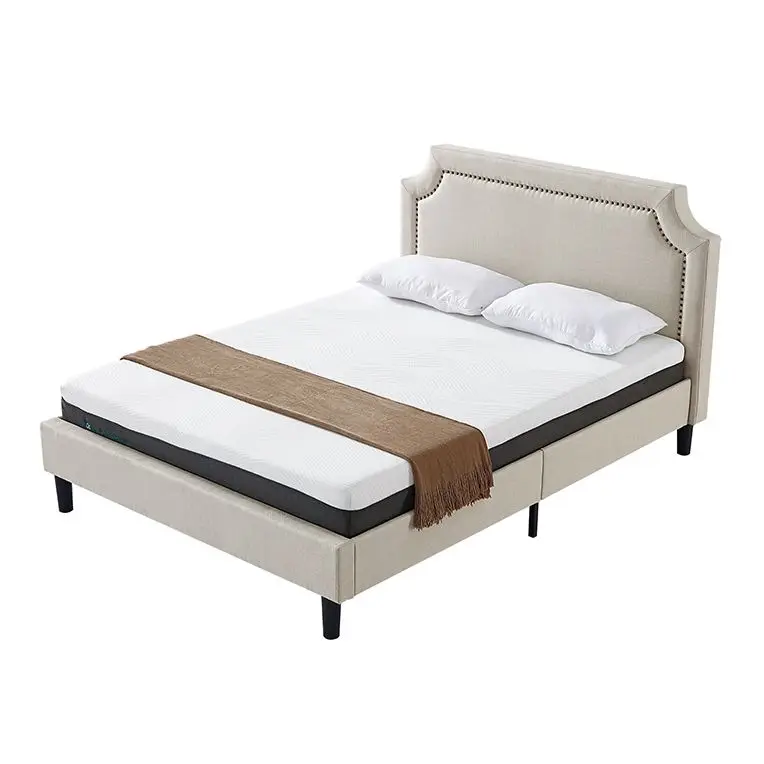 
High-density Elastic Sponge Villa Indoor Furniture Bed Frame Modern High-quality Double Bed 