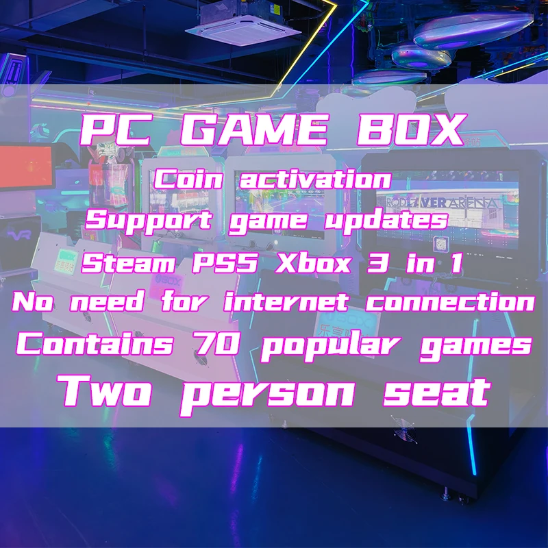 Coin Operated 2 Player PS Game Machine Equipment with Joystick Controls PC Game Console