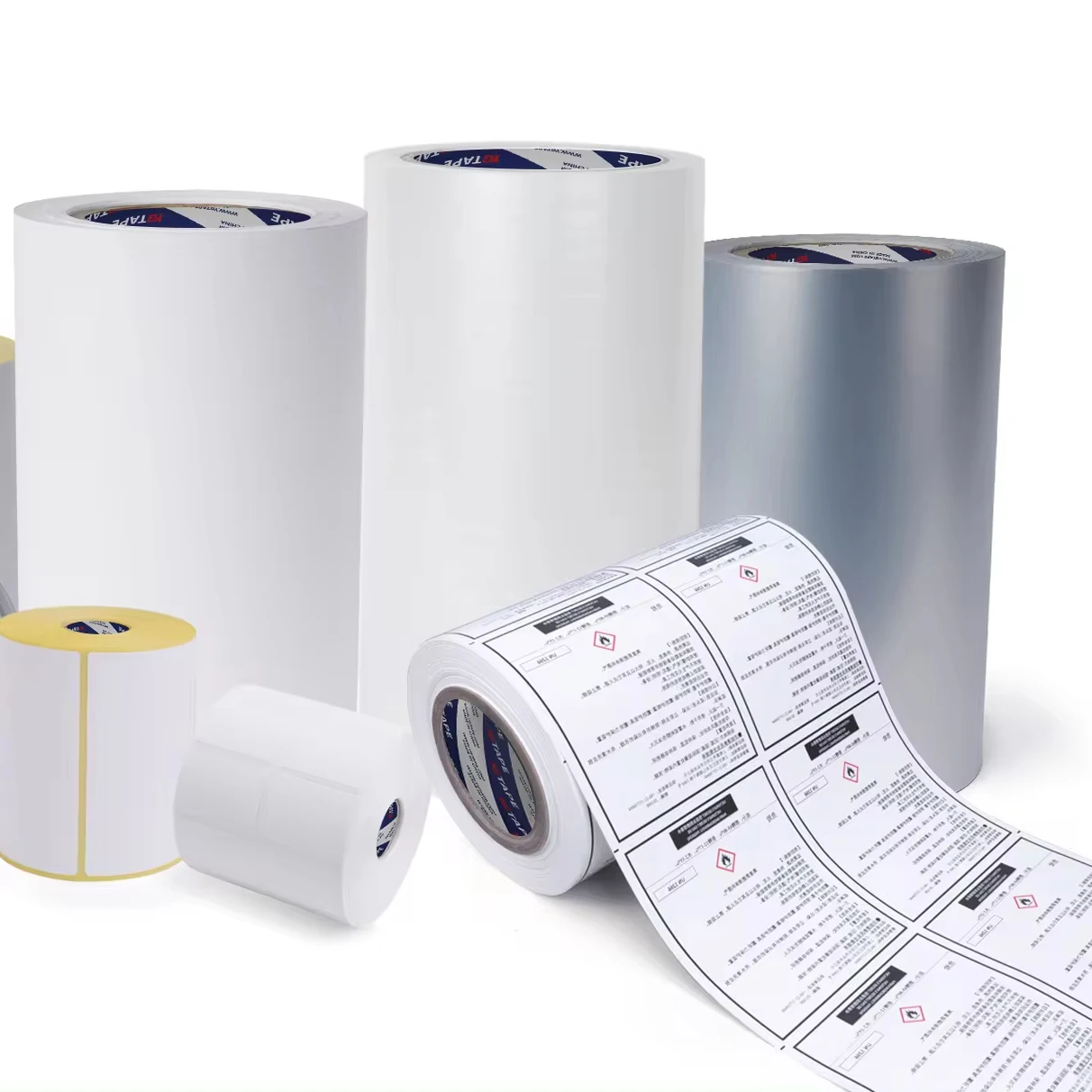High Quality Semi Gloss 80gsm Coated Paper Self Adhesive Sticker Labels Roll