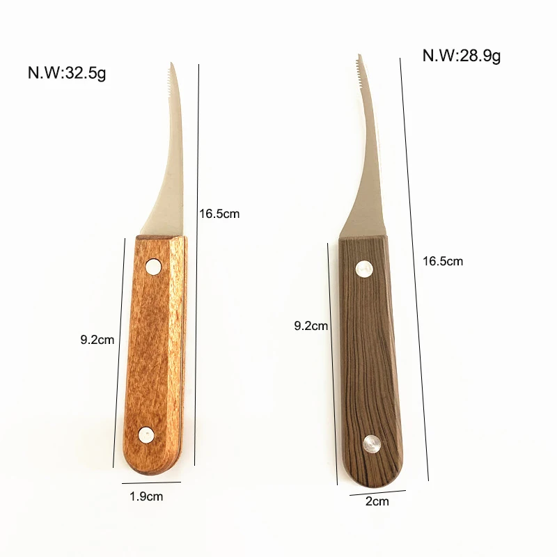 Hot sale stainless steel kitchen seafood tools Shrimp removal thread Peelers with wooden