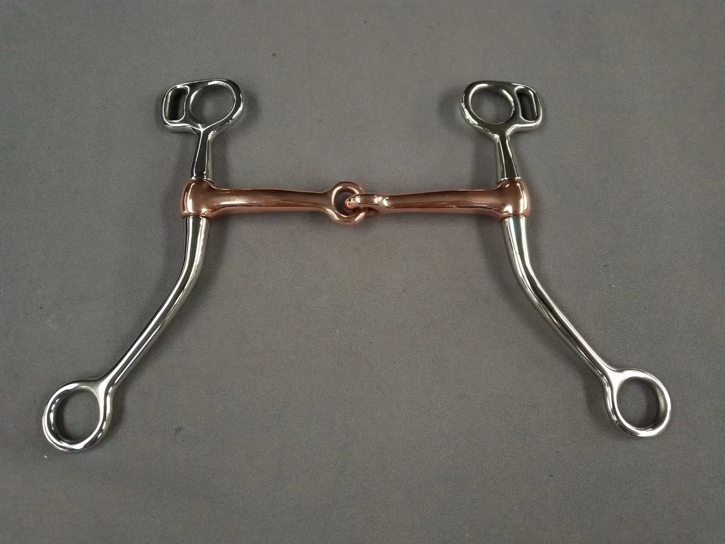 Horshi new stainless steel full cheek bit equestrian products full cheek double jointed short horse mouth bits