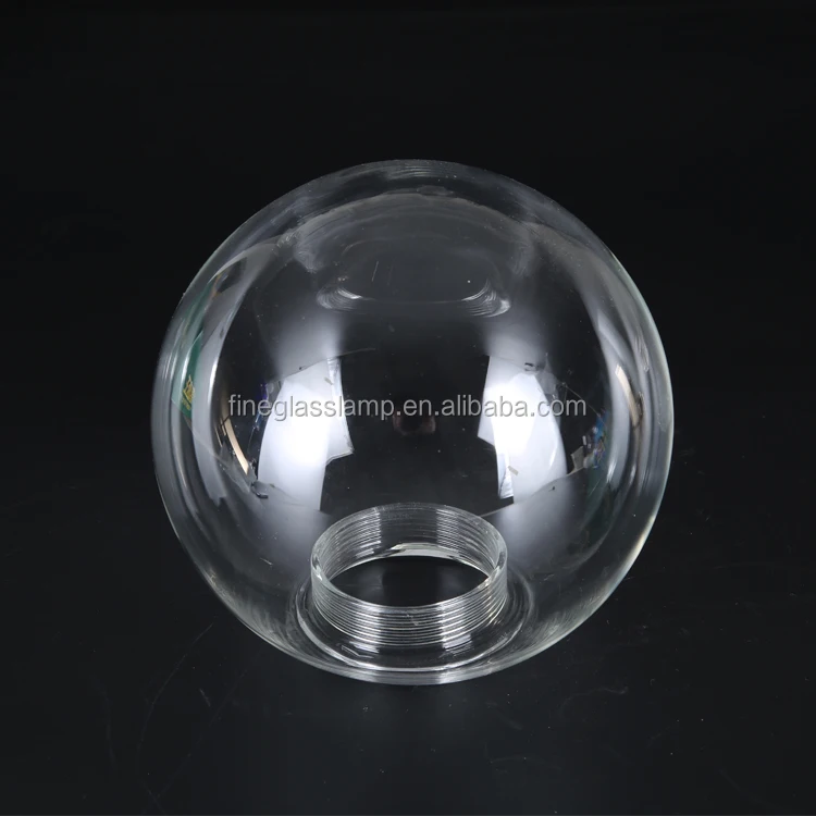 Hand Blown Heat Resistant Pyrex g9 Borosilicate Glass Ball Lamp Shade with Internal Thread