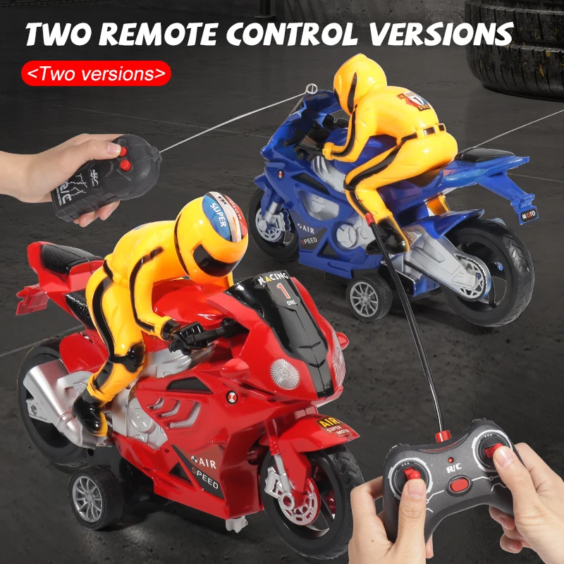 RC гоночные мотоциклы игрушки игрушечные со светом и музыкой пульт дистанционного управления мотоцикл игрушка для детей