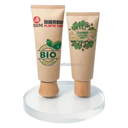 Bamboo Tube Packaging Paper eco friendly cosmetic tube packaging Lotion Squeeze cream Biodegradable for toothpaste Tubes