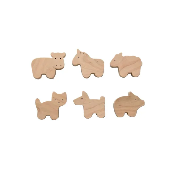 Wooden Forest Animals Hooks Knobs For Kid Dresser Drawers, Pulls for Kids Room - Forest, Safari, Australian, Sea Animals