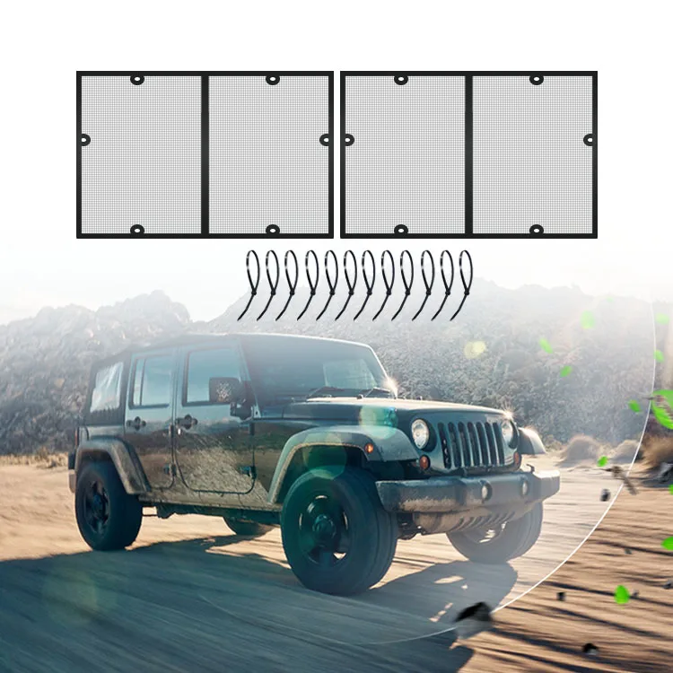 High Quality Auto Accessories Stainless Steel Car Protective Front Grille Insect Prevention Insert Mesh Net for Jeep Wrangler JL