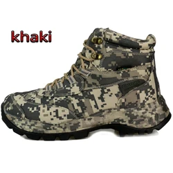 Hiking Boots Army Military Tactical Boot for Man Combat Trekking Shoes with High Top Walking Climbing Sneakers men shoes