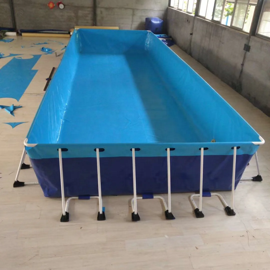 New Design Outdoor Inflatable Rectangular Metal Frame Family Size Kids Water Park Swimming Pool